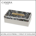 Black Mother of Pearl Rectangular Tissue Box Cover